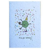 Growing Paper Greeting Card A Hap Pea Birthday